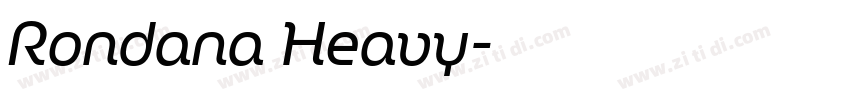 Rondana Heavy字体转换